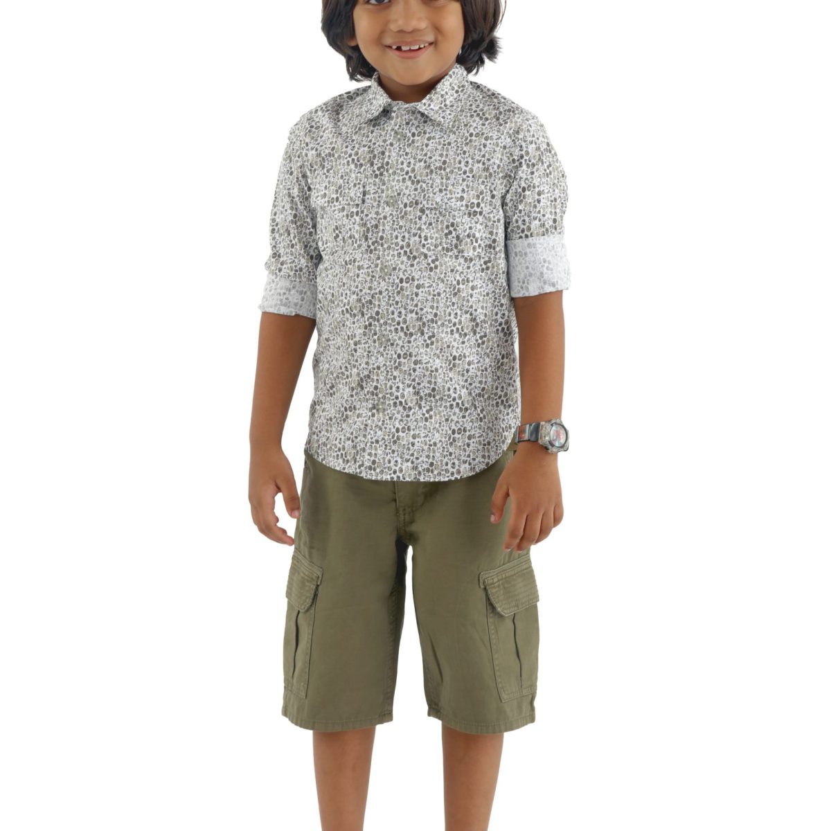 Long Sleeve Shirt and Cargo Short