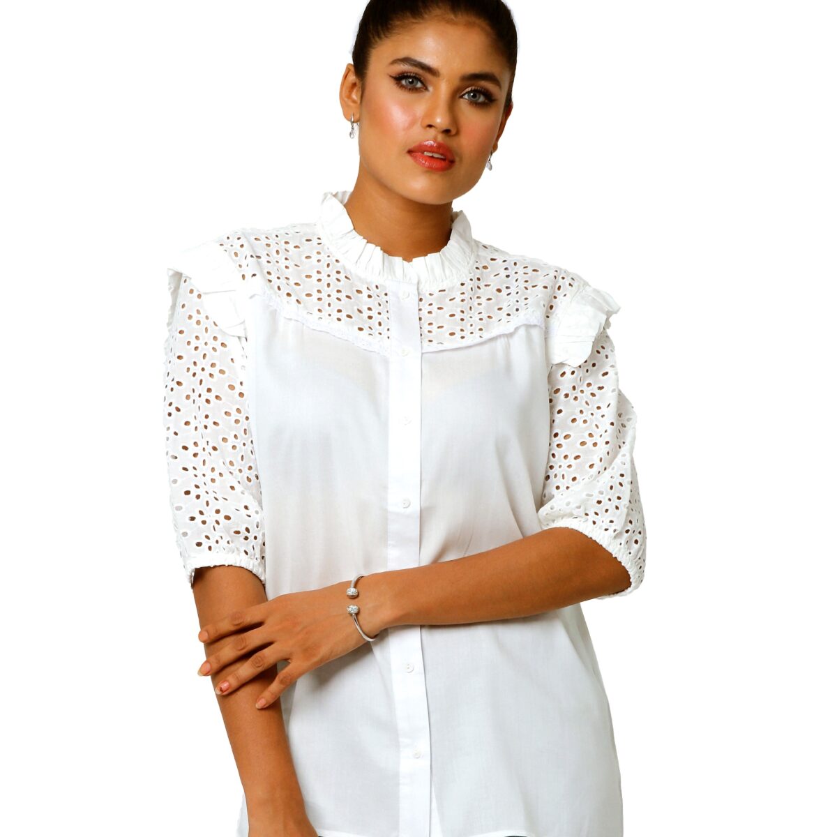 Ruffle Collar Top