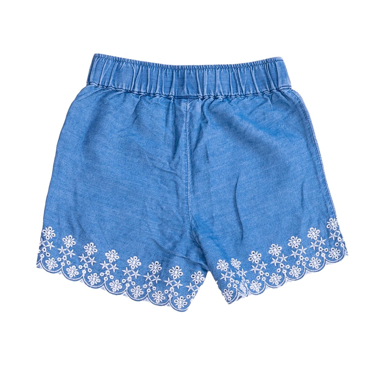 Broderie Denim Short